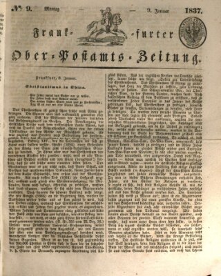 Frankfurter Ober-Post-Amts-Zeitung Montag 9. Januar 1837