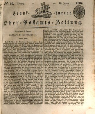 Frankfurter Ober-Post-Amts-Zeitung Dienstag 10. Januar 1837