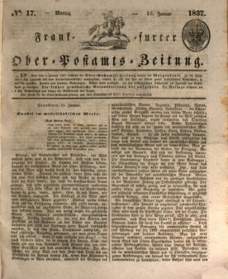 Frankfurter Ober-Post-Amts-Zeitung Montag 16. Januar 1837