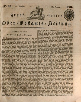 Frankfurter Ober-Post-Amts-Zeitung Samstag 21. Januar 1837