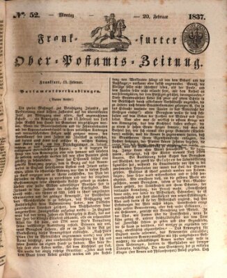 Frankfurter Ober-Post-Amts-Zeitung Montag 20. Februar 1837