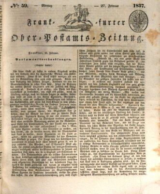 Frankfurter Ober-Post-Amts-Zeitung Montag 27. Februar 1837