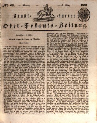 Frankfurter Ober-Post-Amts-Zeitung Montag 6. März 1837