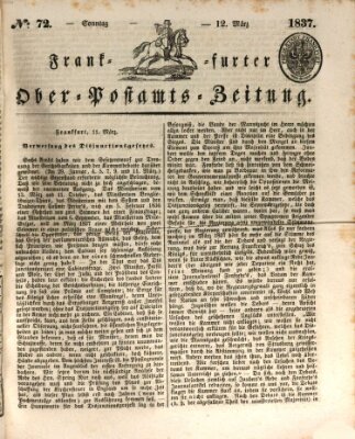 Frankfurter Ober-Post-Amts-Zeitung Sonntag 12. März 1837