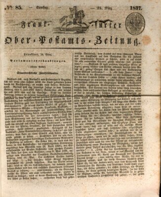 Frankfurter Ober-Post-Amts-Zeitung Samstag 25. März 1837