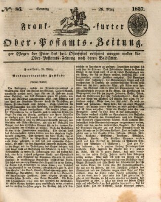 Frankfurter Ober-Post-Amts-Zeitung Sonntag 26. März 1837