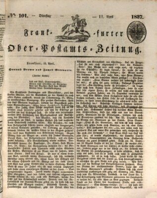 Frankfurter Ober-Post-Amts-Zeitung Dienstag 11. April 1837