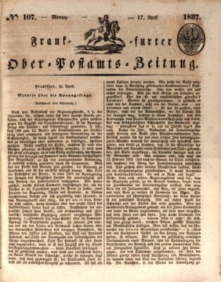 Frankfurter Ober-Post-Amts-Zeitung Montag 17. April 1837