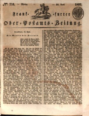 Frankfurter Ober-Post-Amts-Zeitung Montag 24. April 1837