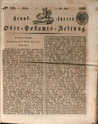 Frankfurter Ober-Post-Amts-Zeitung Freitag 28. April 1837