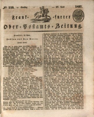 Frankfurter Ober-Post-Amts-Zeitung Samstag 29. April 1837