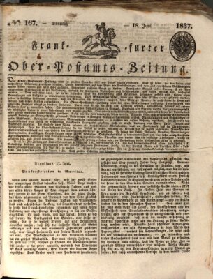 Frankfurter Ober-Post-Amts-Zeitung Sonntag 18. Juni 1837