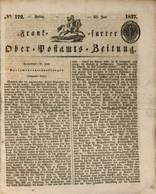 Frankfurter Ober-Post-Amts-Zeitung Freitag 23. Juni 1837