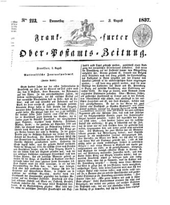 Frankfurter Ober-Post-Amts-Zeitung Donnerstag 3. August 1837