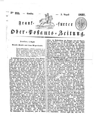 Frankfurter Ober-Post-Amts-Zeitung Samstag 5. August 1837