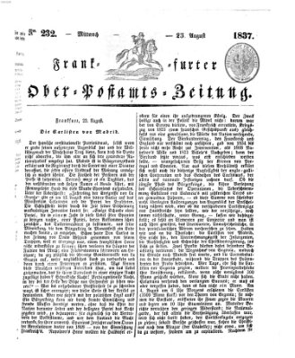 Frankfurter Ober-Post-Amts-Zeitung Mittwoch 23. August 1837