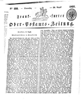 Frankfurter Ober-Post-Amts-Zeitung Donnerstag 24. August 1837