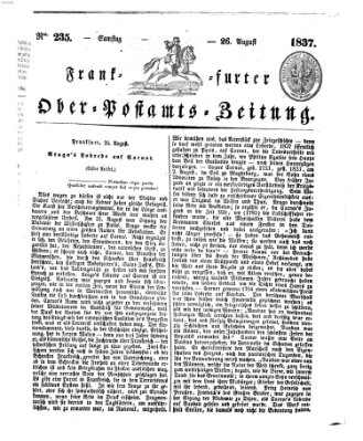 Frankfurter Ober-Post-Amts-Zeitung Samstag 26. August 1837