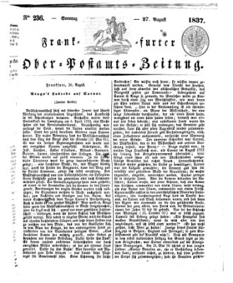 Frankfurter Ober-Post-Amts-Zeitung Sonntag 27. August 1837