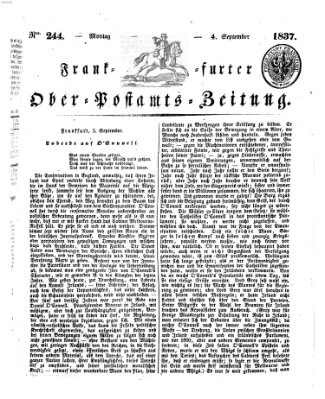 Frankfurter Ober-Post-Amts-Zeitung Montag 4. September 1837