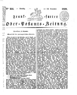 Frankfurter Ober-Post-Amts-Zeitung Dienstag 12. September 1837