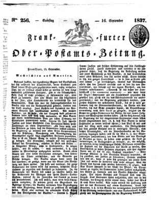 Frankfurter Ober-Post-Amts-Zeitung Samstag 16. September 1837