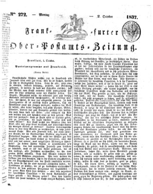 Frankfurter Ober-Post-Amts-Zeitung Montag 2. Oktober 1837