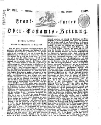 Frankfurter Ober-Post-Amts-Zeitung Sonntag 22. Oktober 1837