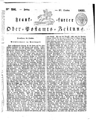 Frankfurter Ober-Post-Amts-Zeitung Freitag 27. Oktober 1837