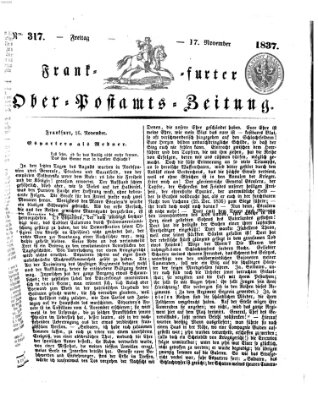 Frankfurter Ober-Post-Amts-Zeitung Freitag 17. November 1837