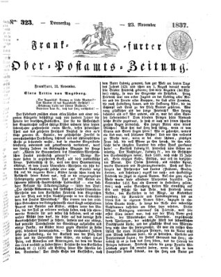 Frankfurter Ober-Post-Amts-Zeitung Donnerstag 23. November 1837