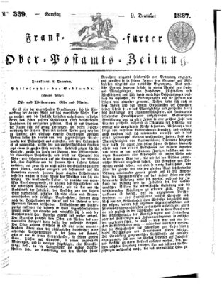 Frankfurter Ober-Post-Amts-Zeitung Samstag 9. Dezember 1837