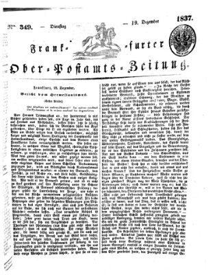 Frankfurter Ober-Post-Amts-Zeitung Dienstag 19. Dezember 1837