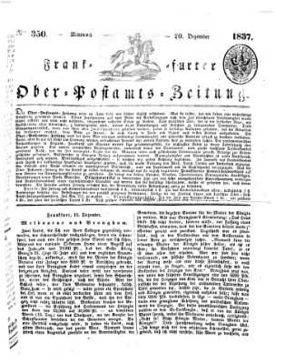 Frankfurter Ober-Post-Amts-Zeitung Mittwoch 20. Dezember 1837