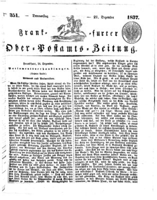 Frankfurter Ober-Post-Amts-Zeitung Donnerstag 21. Dezember 1837