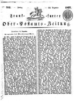 Frankfurter Ober-Post-Amts-Zeitung Freitag 22. Dezember 1837