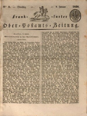 Frankfurter Ober-Post-Amts-Zeitung Dienstag 9. Januar 1838