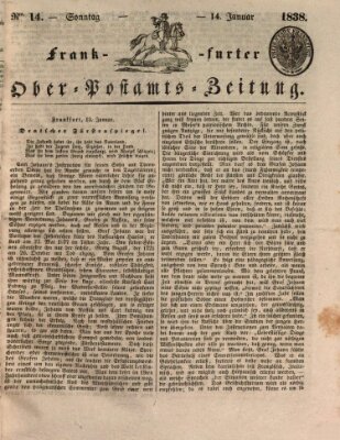 Frankfurter Ober-Post-Amts-Zeitung Sonntag 14. Januar 1838