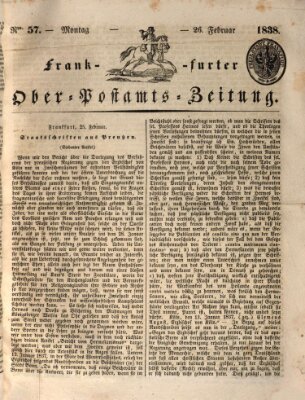 Frankfurter Ober-Post-Amts-Zeitung Montag 26. Februar 1838