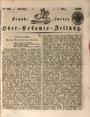 Frankfurter Ober-Post-Amts-Zeitung Mittwoch 7. März 1838