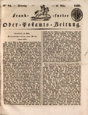 Frankfurter Ober-Post-Amts-Zeitung Sonntag 25. März 1838