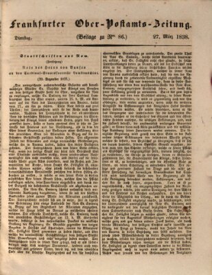 Frankfurter Ober-Post-Amts-Zeitung Dienstag 27. März 1838