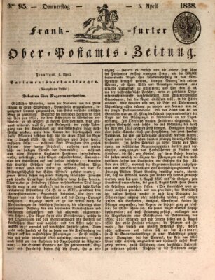 Frankfurter Ober-Post-Amts-Zeitung Donnerstag 5. April 1838