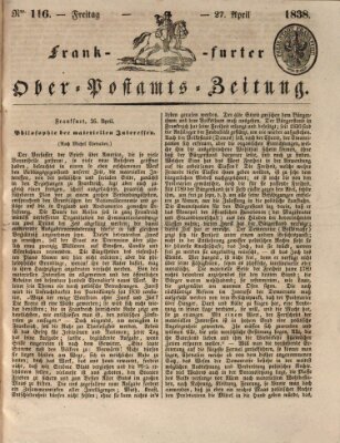 Frankfurter Ober-Post-Amts-Zeitung Freitag 27. April 1838