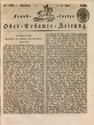 Frankfurter Ober-Post-Amts-Zeitung Mittwoch 16. Mai 1838