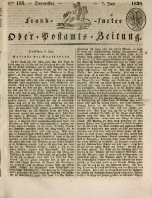 Frankfurter Ober-Post-Amts-Zeitung Donnerstag 7. Juni 1838