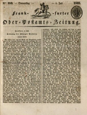 Frankfurter Ober-Post-Amts-Zeitung Donnerstag 5. Juli 1838