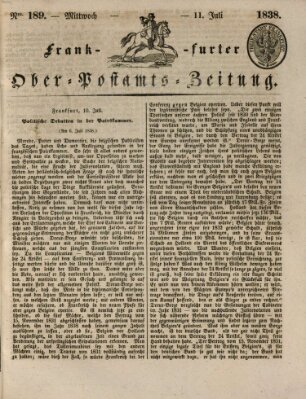 Frankfurter Ober-Post-Amts-Zeitung Mittwoch 11. Juli 1838