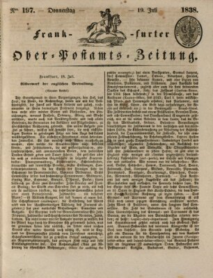 Frankfurter Ober-Post-Amts-Zeitung Donnerstag 19. Juli 1838