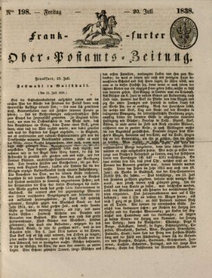 Frankfurter Ober-Post-Amts-Zeitung Freitag 20. Juli 1838